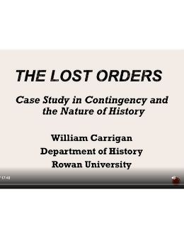 Contingency, Evolution, and the Nature of History - Video: The Lost Orders 1